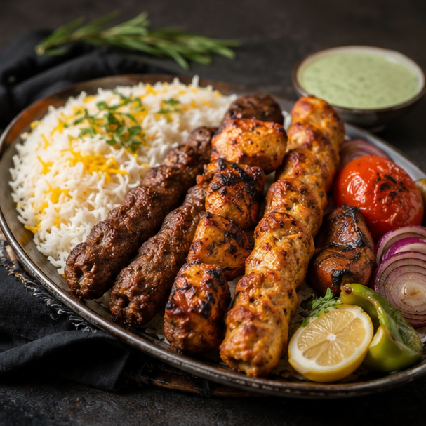 طبق مشاوي مشكل